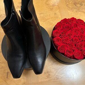 Elegant Black Leather Ankle Boots